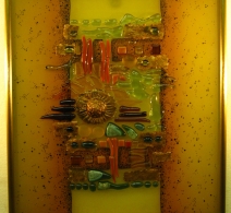 Varine saulute. ,  Glass painting  , картина на стекле